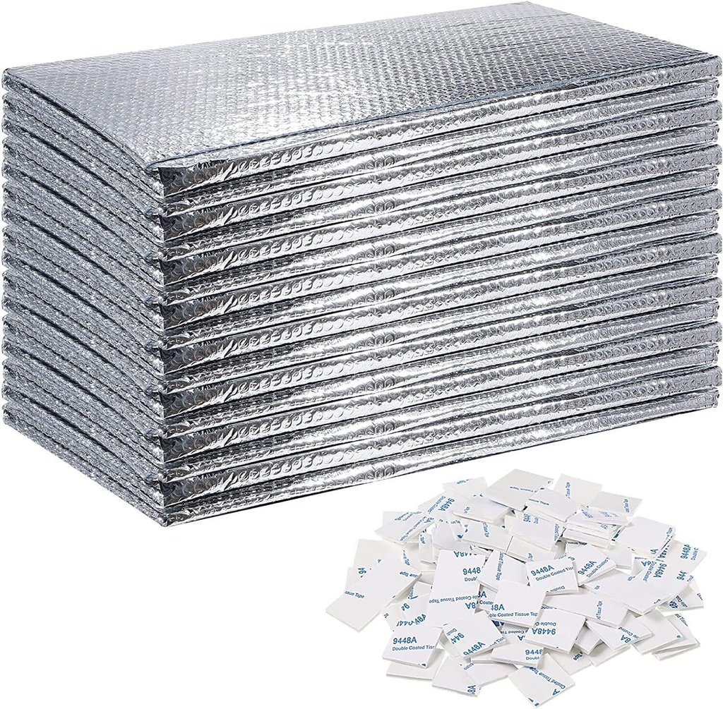 Generic 20-Piece 24x48 inch Reflective Bubble Foil Panels - Garage Door Insulation Kit