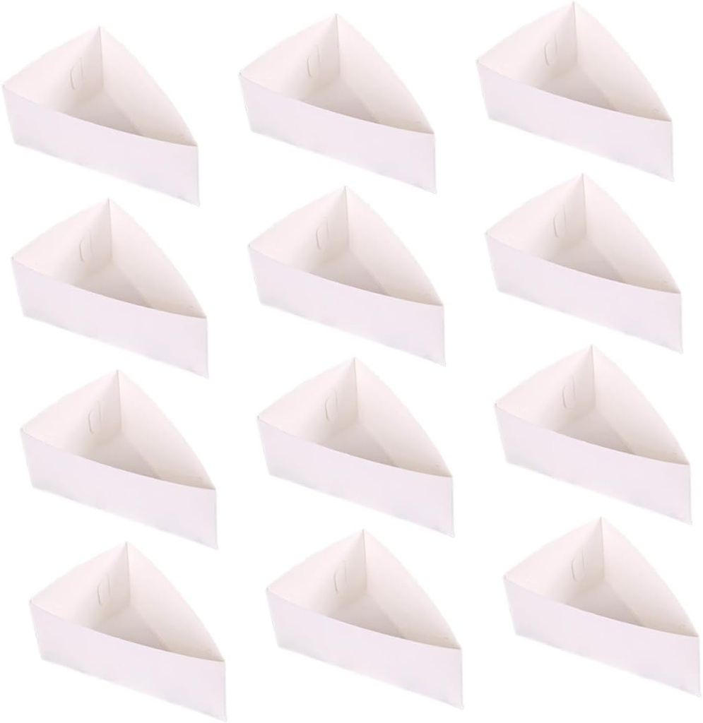 Paper Dessert Packaging Containers 20 Pcs Cake Boxes Lids Perfect for Fried Food Sandwiches and Snacks