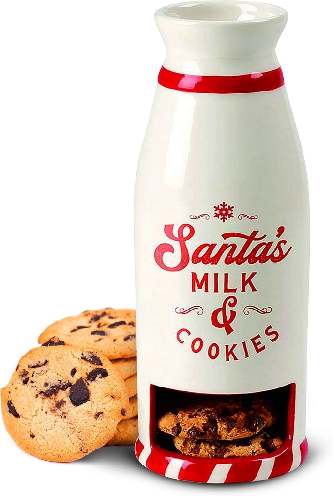 Cookie Mug with Cookie Pocket for Serving Santa a Snack - Santa's Milk and Cookies Santa Mug with Cookie Holder - A Traditional Way to Thank Santa this Christmas Season