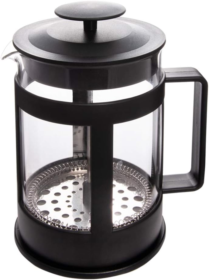 Any Morning Large French Press Coffee Maker, Coffee Maker French Press 34 oz, Coffee Press Glass, French Press For Tea and Travel, 16 Cup Coffee Maker For Camping, 16 Espresso Cups, 34 Oz, Black