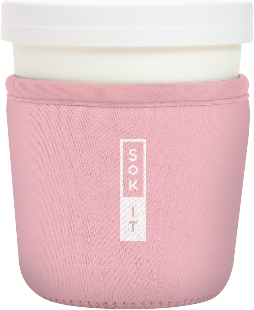 Sok It IceCreamSok Insulated Neoprene Cover (Millennial Pink, Tapered Ice Cream Pints)