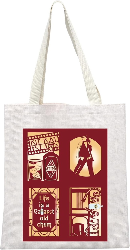 MEIKIUP Musical Singer Inspired Gift Musical Reusable Grocery Bag Theatre Lover Performer Gift