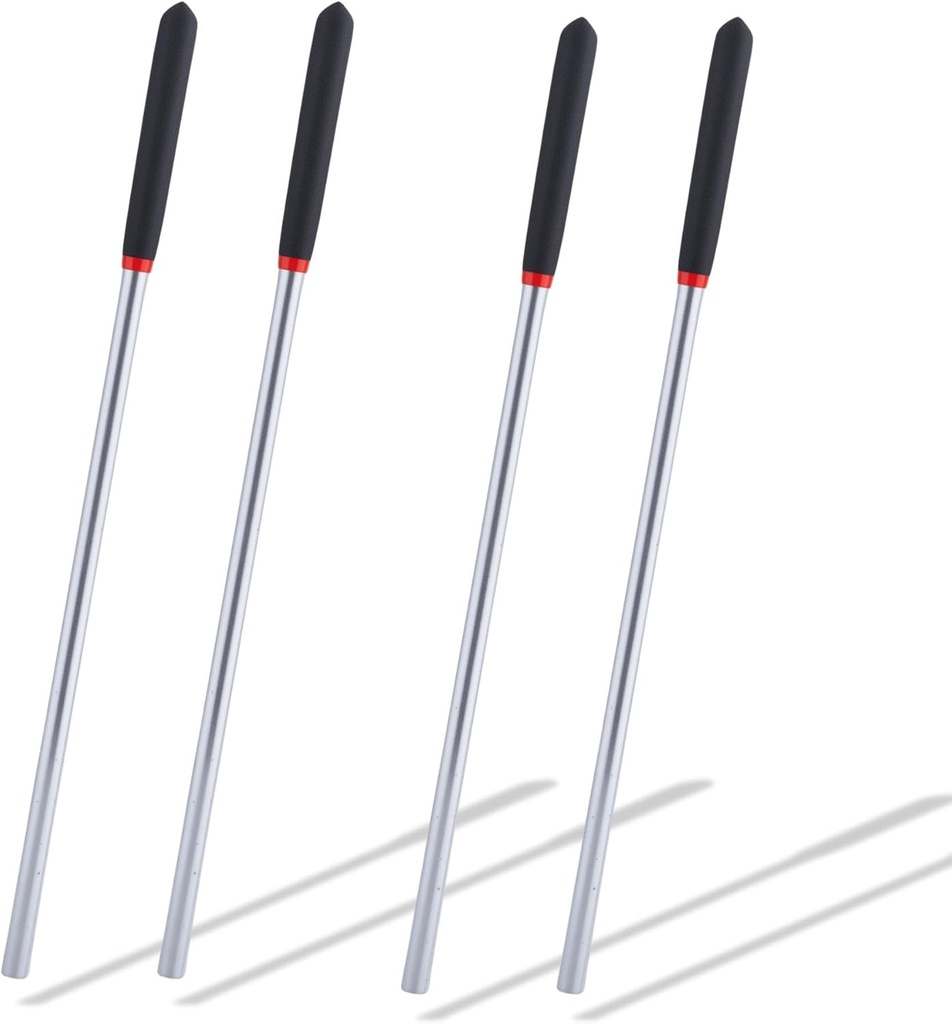 4 Pack 16 Inch Garage Door Winding Rods for Torsion Springs - 0.5 Inch High-Strength Steel, Non-Slip Handle, for Adjusting/Replacing Tension Springs, for Garage Door Repair Kit