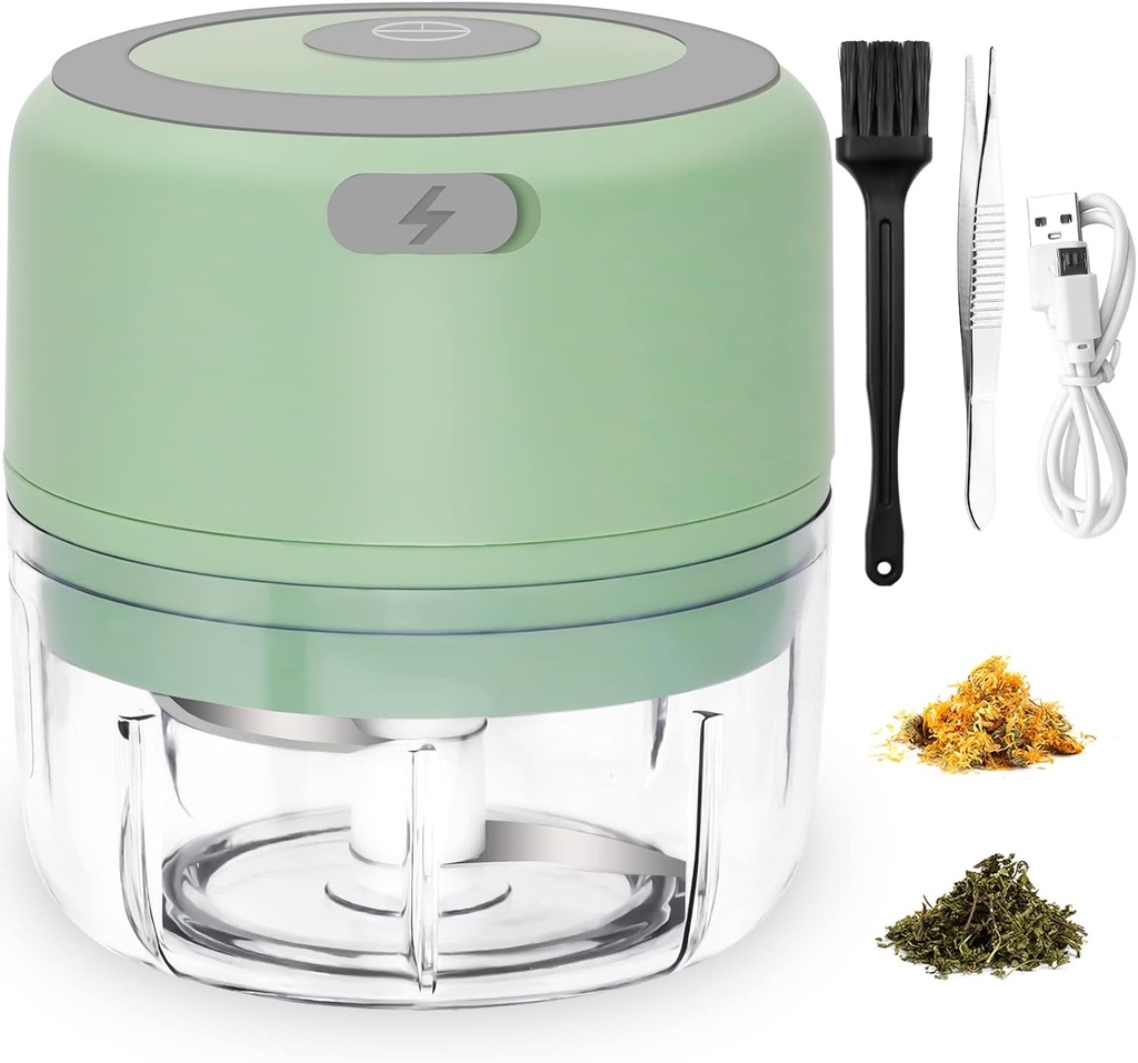 Electric-Herb-Grinder-3.5 Inch-2024-Upgraded, 3.4oz Large Grinder for Grinding Dry Fresh Herbs and Spices, USB Rechargeable, Portable, Waterproof, High-efficiency, Nice Choice for Home