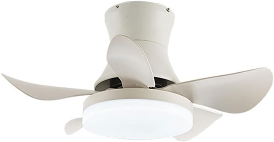 26 inch Small Ceiling Fan with Lights, Modern Flush Mount Indoor Ceiling Fans with Lights and Remote, 6 Speed 3 Color, Reversible DC Motor, Low Profile Ceiling Fans for Bedroom Living Room