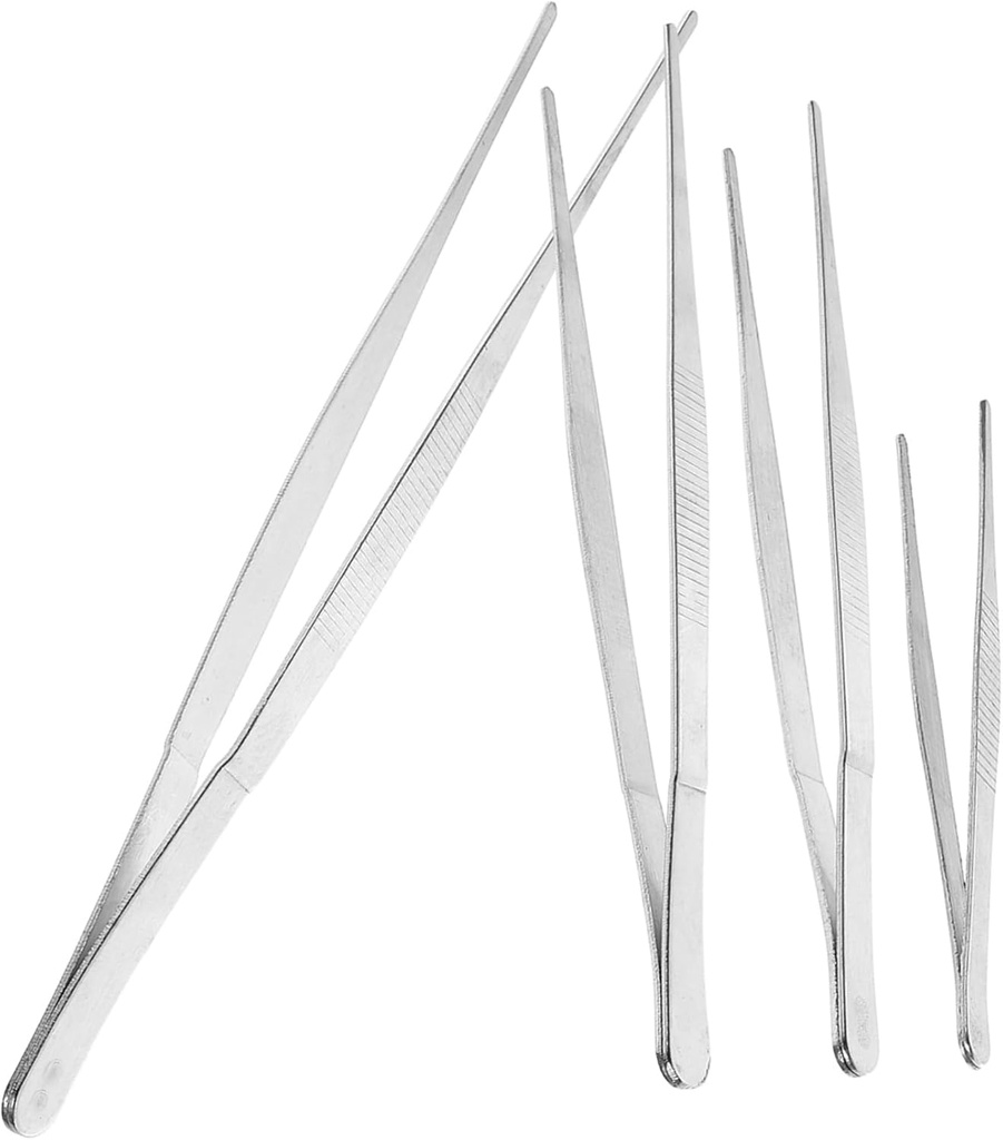 Plant 4pcs Stainless Steel Tweezers Aquarium Aquatic Plants Garden Hand Tools