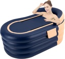 Inflatable Adult Bathtub With Wireless Electric Air Pump, Collapsible Portable Bathtub For Indoor Or Outdoor Use, Suitable For Hot Water Bath & Ice Bath Home Spa