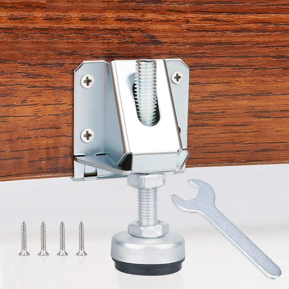 4 Pack Heavy Duty Leveling Feet, Furniture Leg Adjustable Load Levelers Foot, Leveling Height for Workbench Cabinet Pool Table Bench Machine Cabinet Refrigerator Feet (4000 lbs Load Capacity)