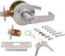 Nuk3y Azure Grade 2 Commercial Duty Cylindrical Lever Lockeset, ADA, UL Rated, Satin Chrome US26D (Storeroom)