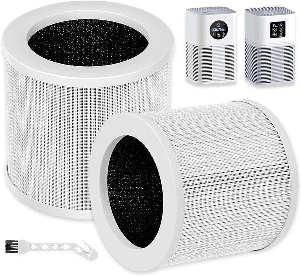 2 Pack A1 Replacement Filter Compatible with VEWIOR Air Pu-rifier HQKJ-80,HQSC-50,KOIOS HQKJ-50 Air Purifier,AMEIFU AP01W,H13 True HEPA Air Cleaner Filter for A1 Air Pu-rifier