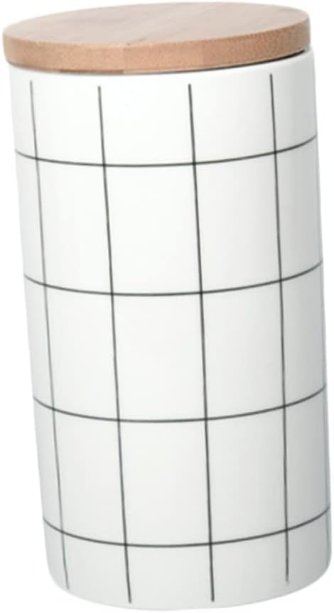 LIFKOME Porcelain Food Jar Large Ceramic Storage Container Sealed Lid for Nuts Candy Cookies Tea