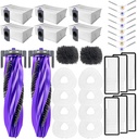 Replacement Accessories Compatible with Narwal Freo Z Ultra Robot Vacuum Cleaner, 2 Main Brush, 6 Hepa Filter, 6 Dust Bags, 8 Mop Pads, 8 Side Brushes,2 Baseboard Rag