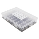 700 Pcs Stainless Steel Screws and Nuts Assortment Kit with Storage Case - 304 Rust-Proof Machine Screws, Flat Washers, Phillips Pan Head (#4-40, #6-32, #8-32, #10-24)