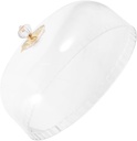 DECHOUS Clear Acrylic Dessert Dome Cover Transparent Food Cover for Cakes Pastries and Cupcakes Airtight Seal for Freshness Kitchen Food Protector