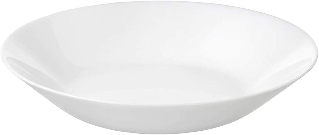 IKEA 6-Piece Tempered Opal Glass Dinnerware Plates/Bowls, White (Deep Plate, white20 cm)
