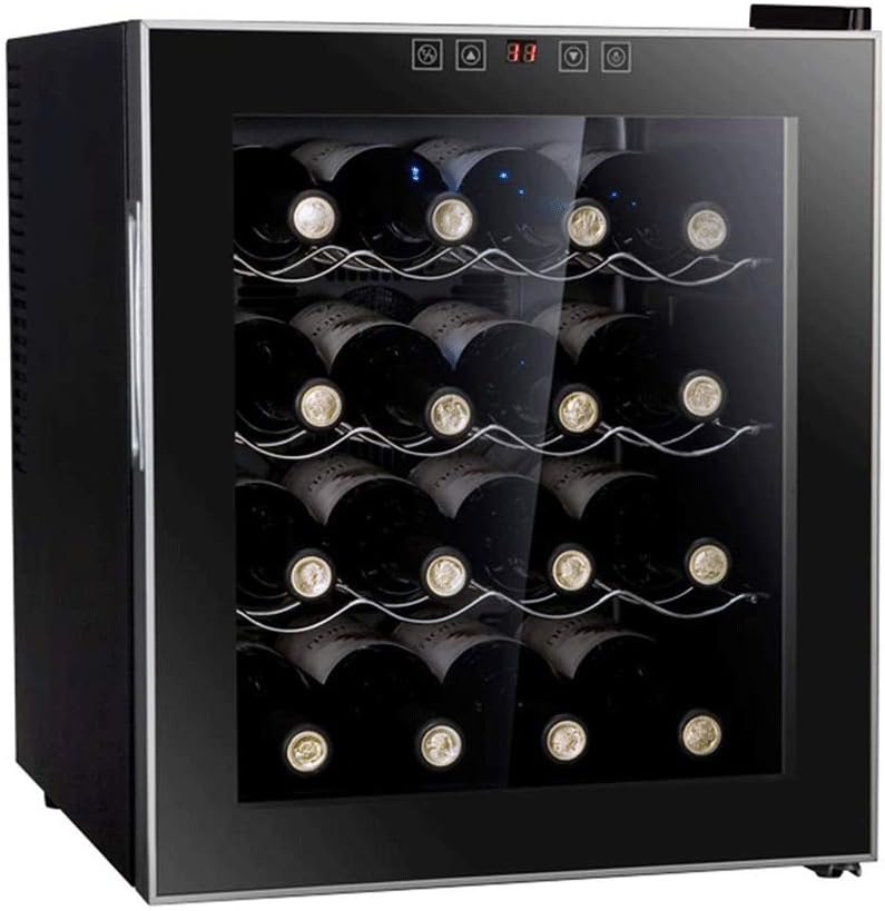 ElectronicWine Cabinet-16 Bottles Wine Refrigerator Under Counter Wine Cooler Cellar for Champagne Beer Quiet Operation