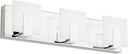 Aipsun 3 Lights Dimmable Modern LED Vanity Light for Bathroom Frosted White Acrylic Chrome Up and Down Bathroom Wall Light Fixtures Over Mirror(White Light 6000K)