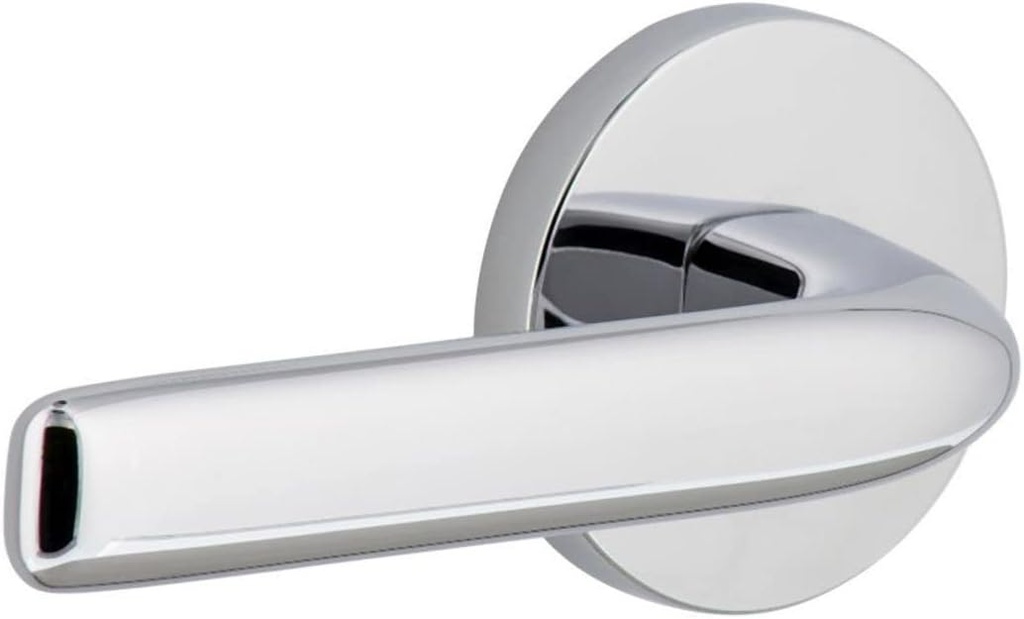 Viaggio CLOBLL_SD_LH Circolo Left Handed Solid Brass Non-Turning One-Sided Dummy Door Lever with Bella Lever and Circolo Rosette - Bright Chrome