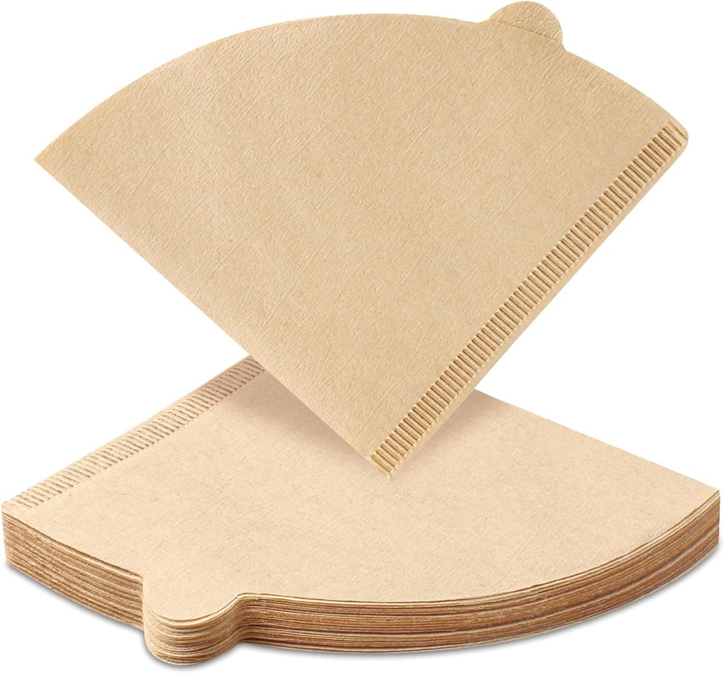 Coffee Filter 2-4 Cup Preserves Flavor and Convenience - Unbleached Cone Disposable Coffee Filter Paper Use for V60 & Conical Shaped Pour Over Drip Coffee Maker (V60, 100, Count)