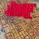 Concrete Stamps Mat, 29 x 15.7 x 0.75 in, Concrete Texturing Skin Polyurethane Stamp Stone Tile Texture Mat, Slate Floor Imprint Seamless Stamp (Oval)