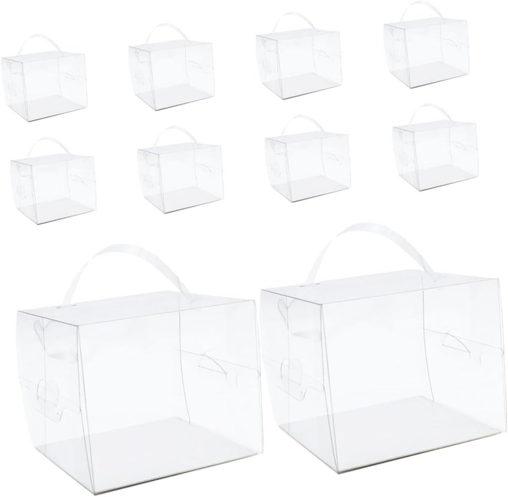LIFKOME 10pcs Cake Boxes Handle Bakery Packaging for Cakes for Birthdays Weddings and Desserts Lightweight and Convenient