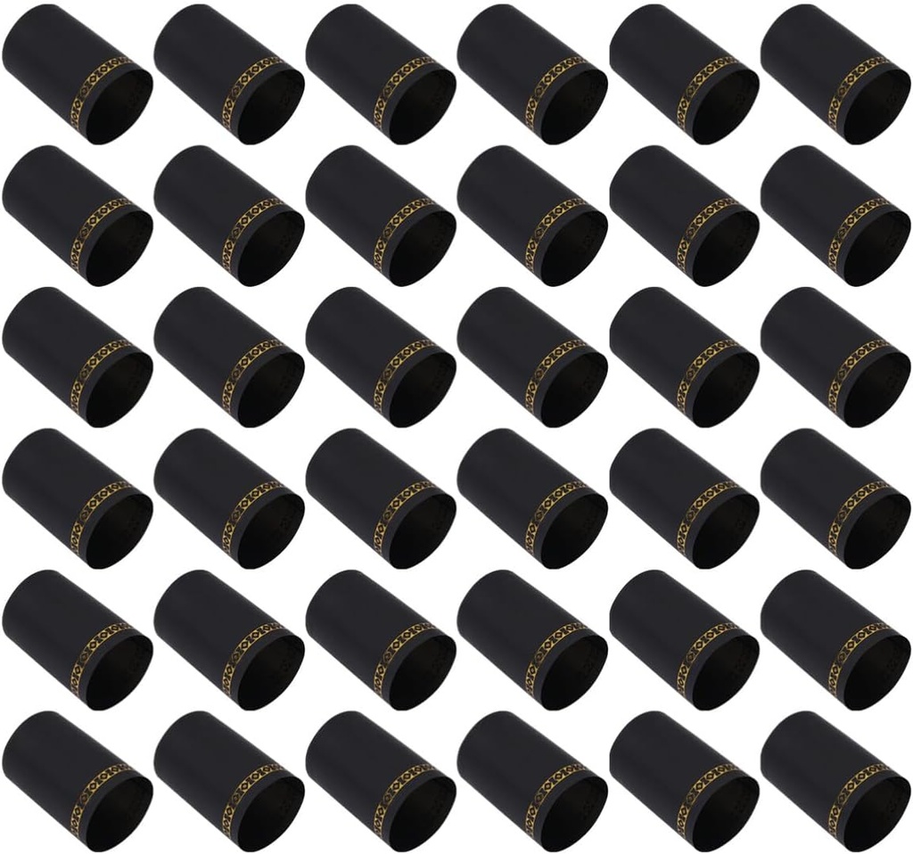 Ciieeo 100pcs 33mm PVC Heat Shrink Capsules Wine Shrink PVC Wine Bottle Capsules Wine Bottle Tops Cover Film for Wine Cellars and and Kitchen (Black)
