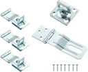 3-1/2" Swivel Staple Safety Hasps, Gate Door Hasp Latch with Twist Knob, HOME MASTER HARDWARE Padlock Clasp Lock Hasp Fence, Gate, Cabine, 4 Pack