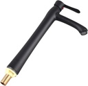 Kitchen Faucet, Single Cold Bathroom Basin Faucet, Zinc Alloy Tall Sink Vessel Tap Matt Black Gold Deck Mount Lavotory Faucets for Cold Water(Nero)