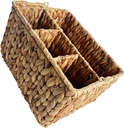 Woven Straw Straw Storage Basket Kitchen Storage Containers Desk Organization Utensil Holder for Party Cutlery Holder for Bathroom Natural Material