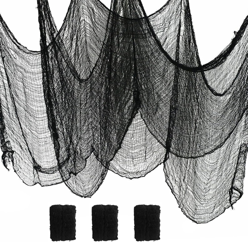 Yunfan 590" x 30" Halloween Creepy Cloth Spooky Halloween Decorations Indoor Outdoor Haunted House Party Decor Supplies Backdrops for Garden,Doorways,Yard,Home,Windows