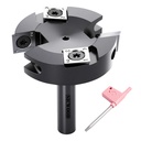 Slab Flattening Router Bit - 1/2 Shank, 2-1/2' Cutting Dia, 2+2 Knife Design, CNC Spoilboard Surfacing Bit, Perfect for Planing&Rabbeting, Flycutter, Slab Leveler