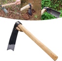 Hoe Garden Tool for Yard Heavy Duty Weed Removal Tool for loosening Soil, Weeding and Digging,15in Forged Hoe Stainless Steel Blade Head Wooden