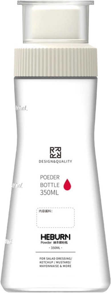 Syrup Dispenser Bottles, Graduated Plastic Squeeze Bottles with Sealing Lid for Cake Soaking, Honey Syrup, and Rain Spray - Reusable and Easy Storage Baking Tools (White)