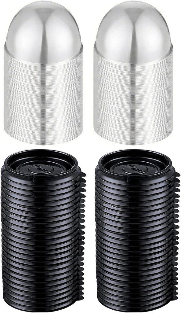 EchoDone Clear Plastic Mini Cupcake Boxes Muffin Pod Dome Single Container Box Wedding Birthday Gifts Boxes Supplies 50 Pack (Black)