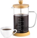 wedrink French Press Coffee Maker 34oz - Thicken Heat-Resistant Borosilicate Glass Bamboo Lid Plastic Free Coffee Press (1000ml)