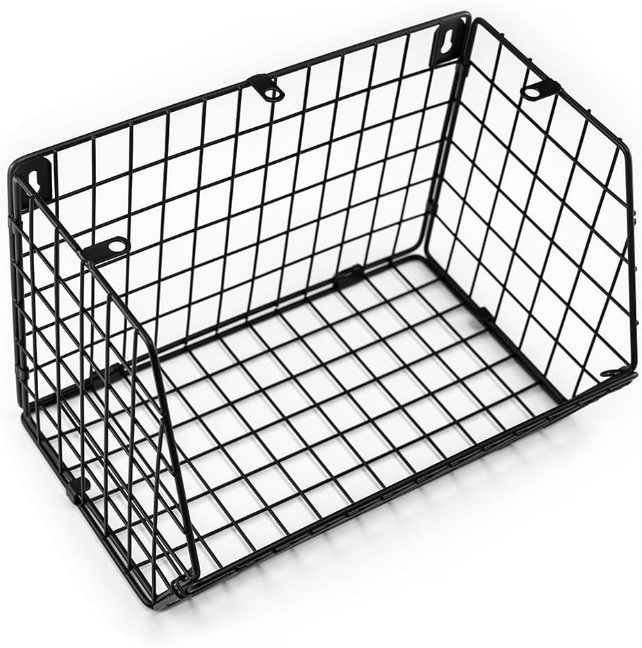 Hanging kitchen Storage Shelf, Foldable Vegetable And Fruit Basket, Bathroom Towel And Toiletries Storage Basket （11.8 * 8.5 * 6.1inch）