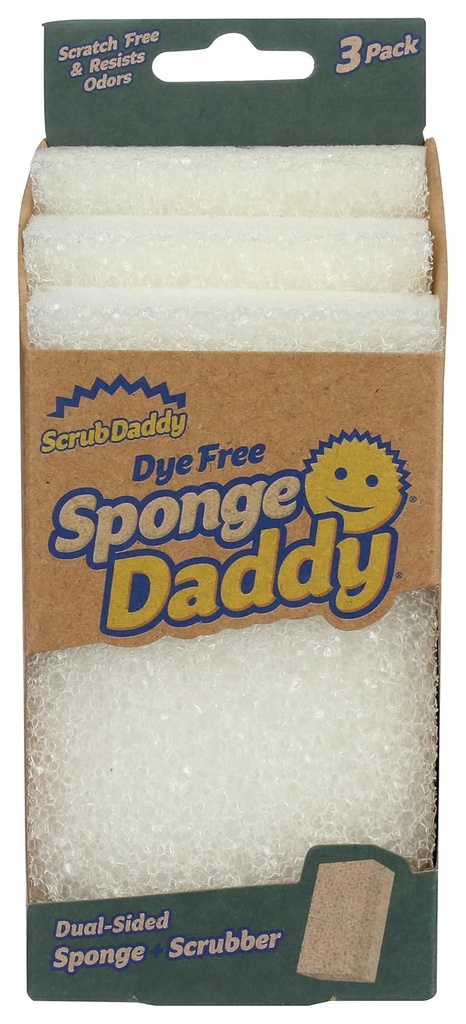 Scrub Daddy Dye Free Sponge Daddy 3 Count, 3 Ct