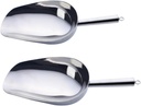 Cabilock 2pcs Stainless Steel Food Scoops Thickened Ice Shovels for Rice Cereal and Kitchen Use Kitchen Tools for Ice Flour Nuts