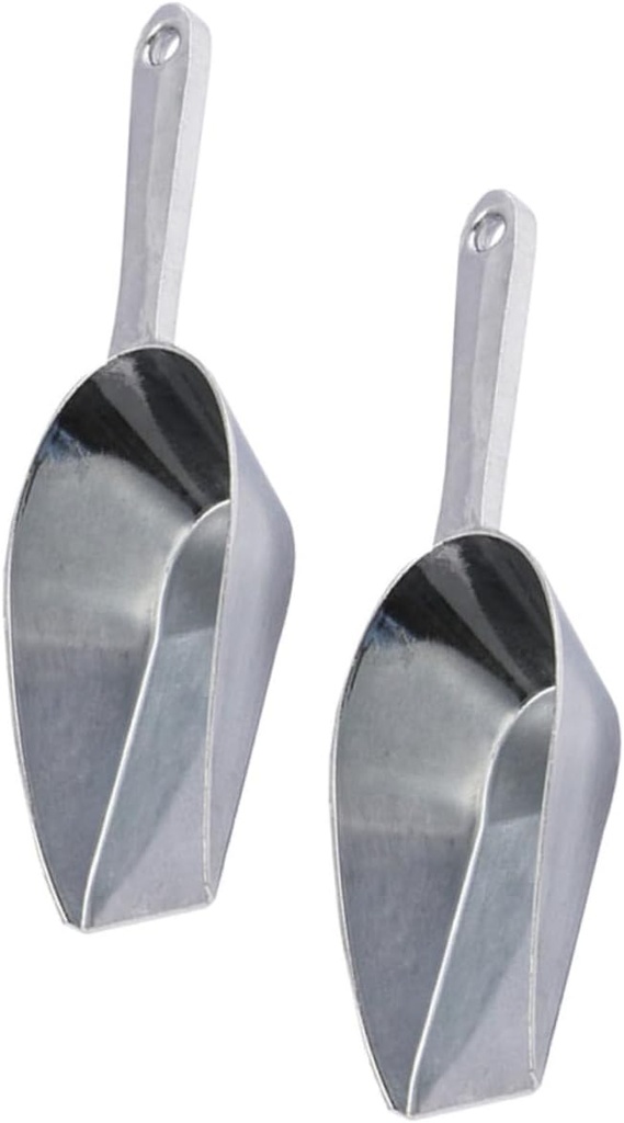 Supermarket Supply Ice Shovel Aluminum Alloy Ice Scoop Flat Edge Set of 2