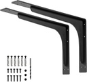 20 inch X 12 inch Shelf Support Bracket Heavy Duty, L Shelf Brackets ,max Load 300lbs, , Metal Brackets for Shelves, Counter Bracket ,Corner Brace,Pack of 2 (20 "x 12 " Supporting Bar)