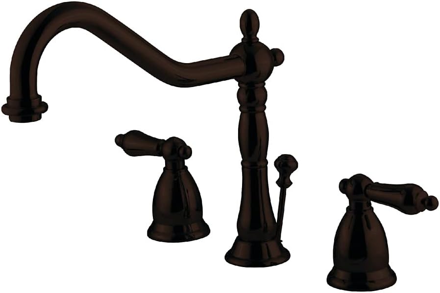 Kingston Brass KS1995AL Heritage Widespread Bathroom Faucet, 8 x 6.5 x 2.13, Oil Rubbed Bronze