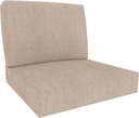 Covers & All Sunbrella Outdoor Cushions, Deep Seat Cushion Set, 24" x 24" Seat & Back Cushions, 5" Thick Foam Patio Cushions, Water-Repellent & UV Fade Resistant Patio Furniture Chair Cushions