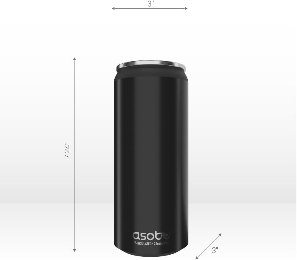 Asobu Multi Can Cooler Insulated Sleeve fits for Slim and Standard 12 Oz and 16 Oz Hard Seltzer, Soda, Beer or Energy Drinks and all standard size Beer Bottles (Sparkling Silver)