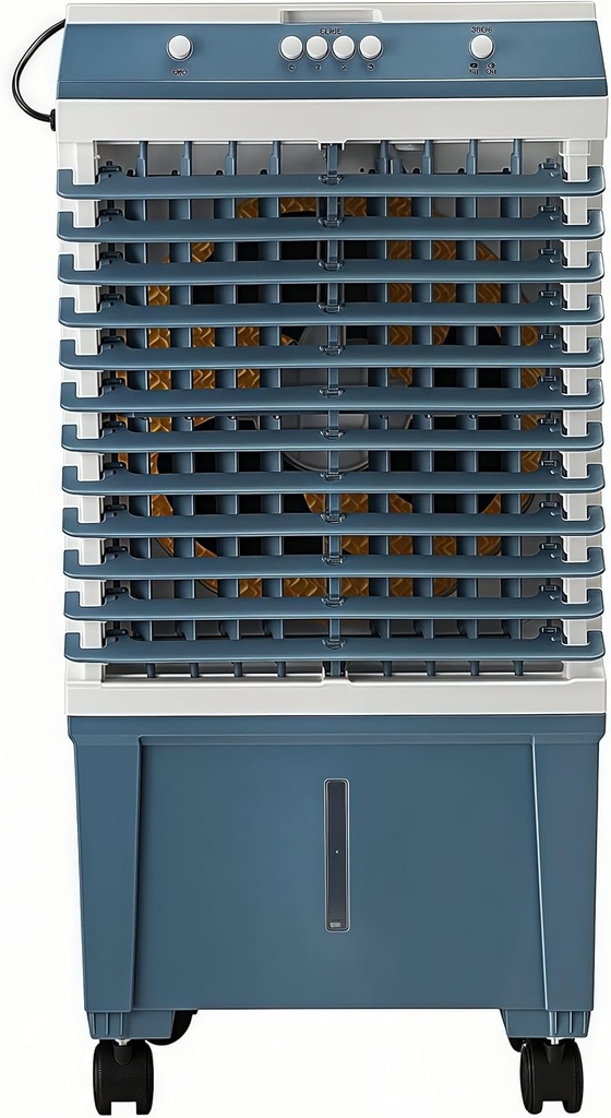 Evaporative Air Cooler with Oscillating Function, 3 Speeds, Portable for Home, Office, Outdoor Use, Large Coverage Area, Easy to Use, Durable Design