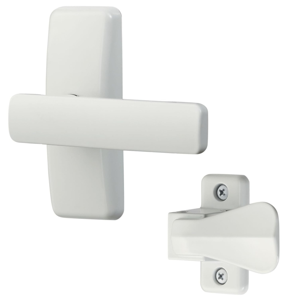 Ideal Security Door Lever for Storm and Screen Doors, White (2-Piece Set)