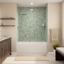 Prism 60 in. L x 32 in. W Acrylic Alcove Left-Hand Drain Bathtub, White