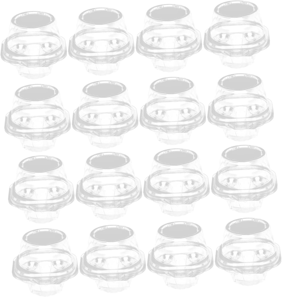 50pcs Cake Containers High-grade Pet Individual Dessert Boxes for Muffins and Tarts for Bakeries Weddings and Parties