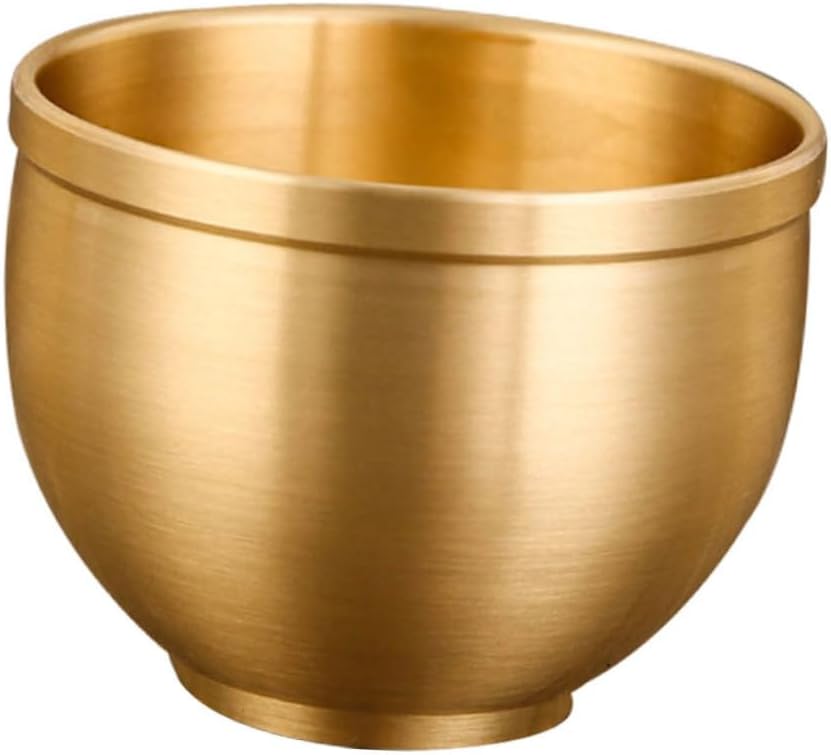 Tea Cup Brass Material Heat Resistant Smooth Edges Versatile for Coffee Tea Liquor Sake Spirit Vintage Style