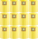 12-Pack 10-14 Gallon Bags replace for Shopvac,Type I 90672 9067200, Type F 90662 9066200 9066233, VF2005.Disposable Wet Dry Vacuum Collection Bags,Yellow
