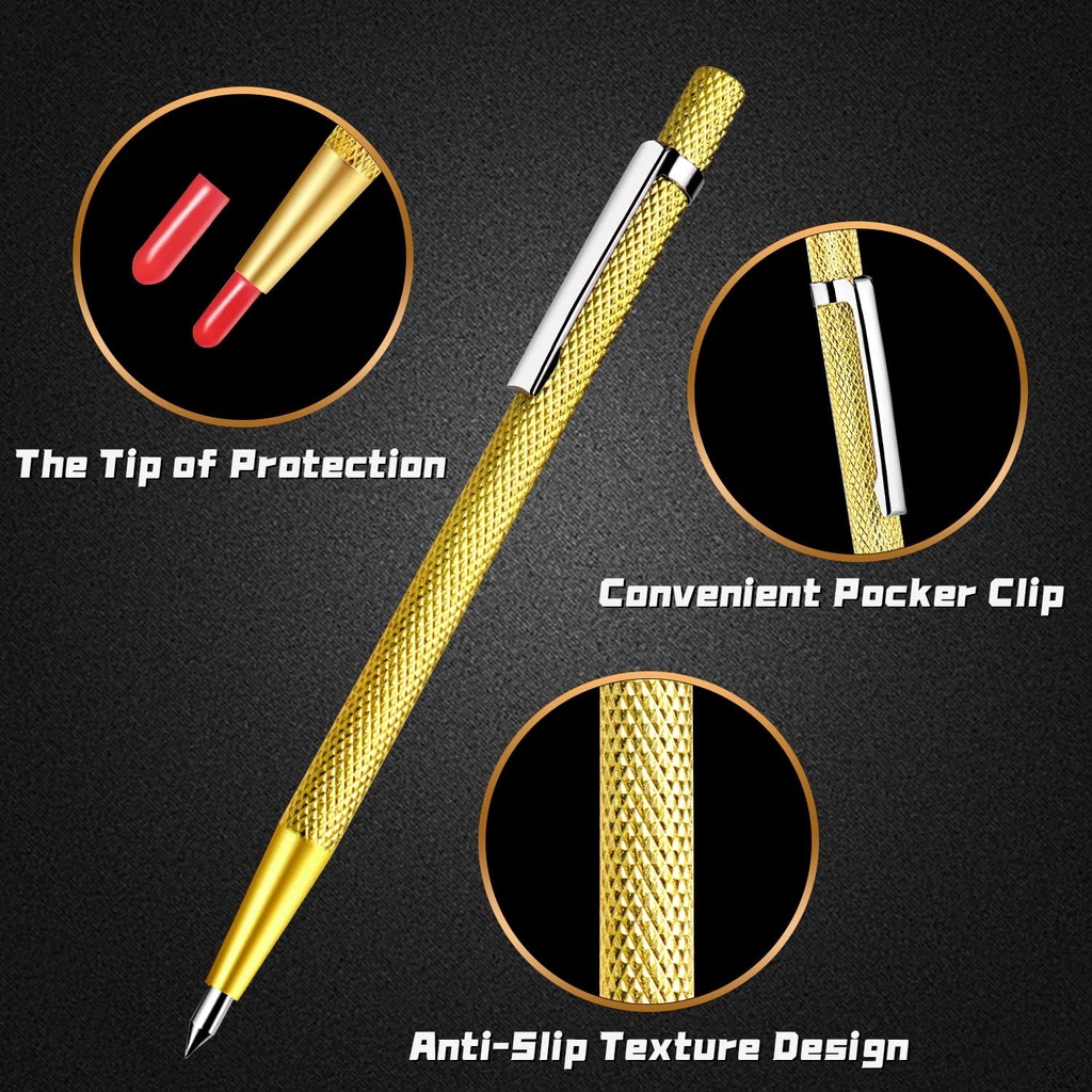 Tungsten Carbide Scriber- Metal Scribe Tool Carbide Scribe Tool Etching Pen for Metal Sheet/Glass/Ceramics